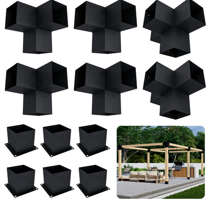 DIY Pergola Bracket Kit for a Freestanding Pergola Frame - Any Size Up to 24' x 12'