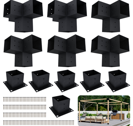 DIY Pergola Bracket Kit for a Freestanding Pergola Frame - Any Size Up to 24' x 12'