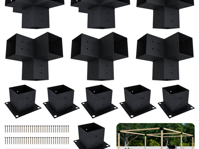 DIY Pergola Bracket Kit for a Freestanding Pergola Frame - Any Size Up to 24' x 12'