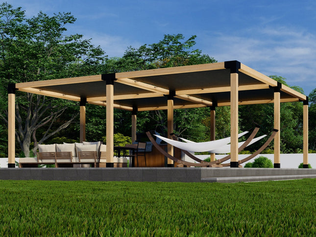 DIY Pergola Kit for a Freestanding Pergola With Canopies - Any Size Up to 24' x 24'