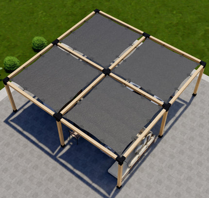 DIY Pergola Kit for a Freestanding Pergola With Canopies - Any Size Up to 24' x 24'