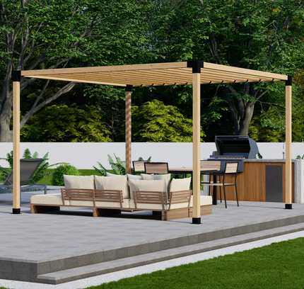 DIY Pergola Bracket Kit for a Freestanding Pergola With Slatted Roof - Any Size Up to 12' x 12'