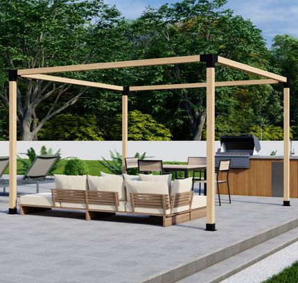 DIY Pergola Bracket Kit for a Freestanding Pergola Frame - Any Size Up to 12' x 12'