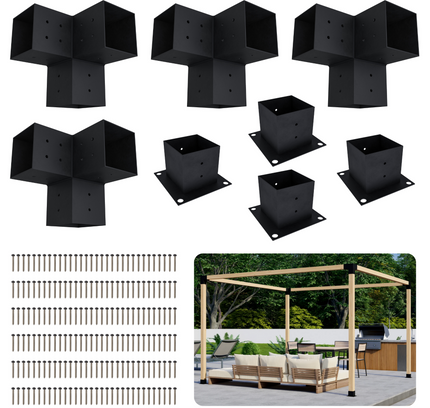 DIY Pergola Bracket Kit for a Freestanding Pergola Frame - Any Size Up to 12' x 12'