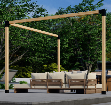 DIY Pergola Bracket Kit for a Freestanding Triangle Pergola Frame - Any Size Up to 12' x 12'