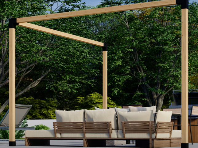 DIY Pergola Bracket Kit for a Freestanding Triangle Pergola Frame - Any Size Up to 12' x 12'