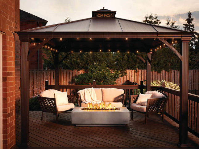 Patio Elegance Nexus 56-Inch Patioflame Fire Table for Ultimate Outdoor Enjoyment