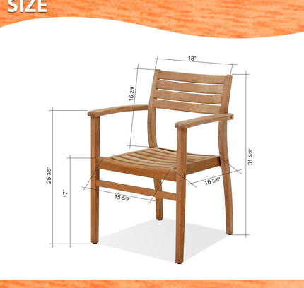 Intan Teak Side Table & 2 Ninia Chairs