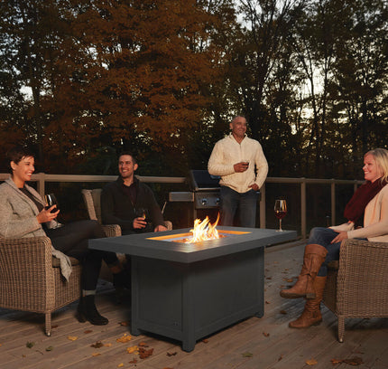 Patioflame Table - Patio Elegance Hamptons Rectangle Fire Table