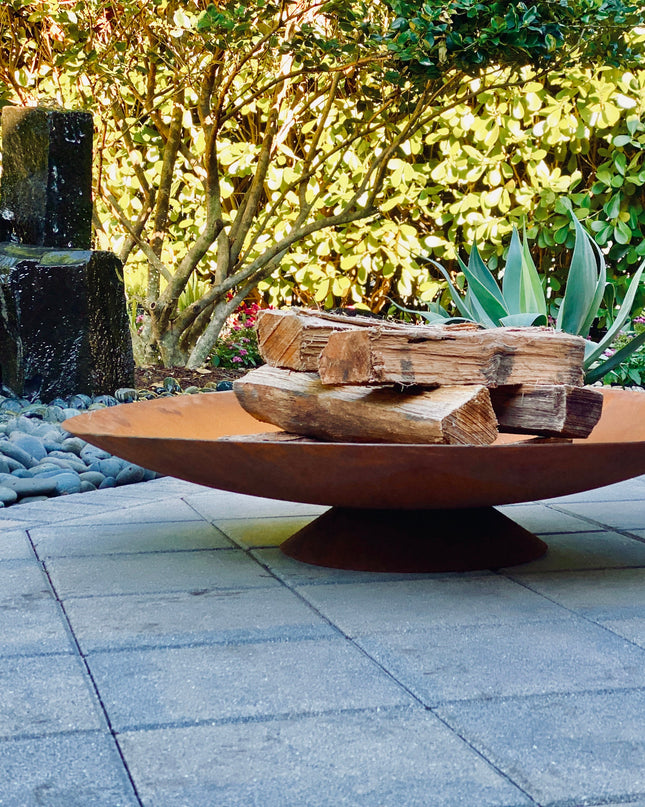 Corten Steel Fire Pit, Bowl, Water Bowl*, and Planter Bowl