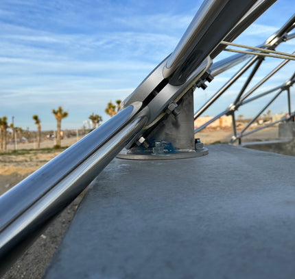 CNC Spaceship - 60 Ft Stainless Steel Geodesic Saucer Roof Cover Enclosure