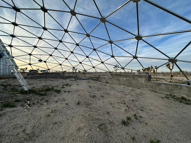 CNC Spaceship - 99 Ft / 30 meter diameter stainless geodesic roof cover