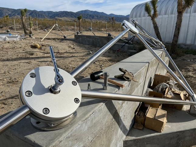 CNC Spaceship - 99 Ft / 30 meter diameter stainless geodesic roof cover