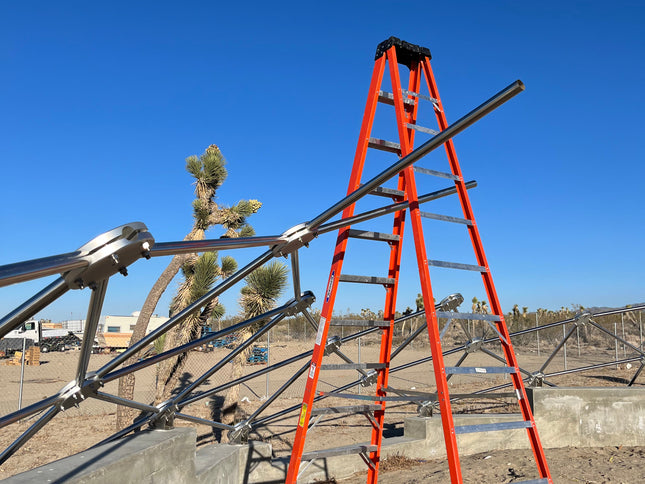CNC Spaceship - 60 Ft Stainless Steel Geodesic Saucer Roof Cover Enclosure