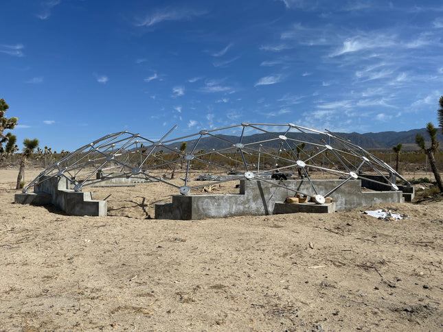 CNC Spaceship - 99 Ft / 30 meter diameter stainless geodesic roof cover
