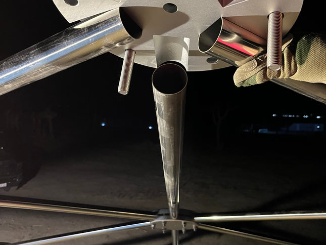 CNC Spaceship - 99 Ft / 30 meter diameter stainless geodesic roof cover