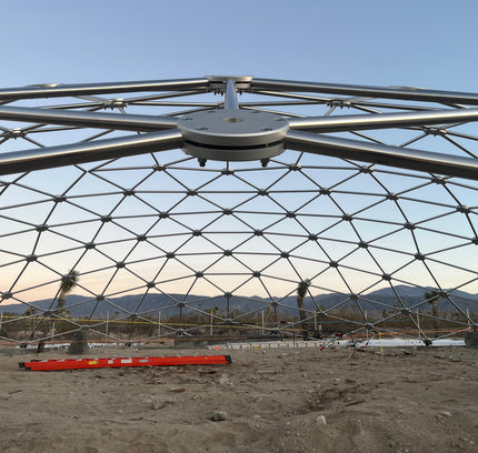 CNC Spaceship - 60 Ft Stainless Steel Geodesic Saucer Roof Cover Enclosure