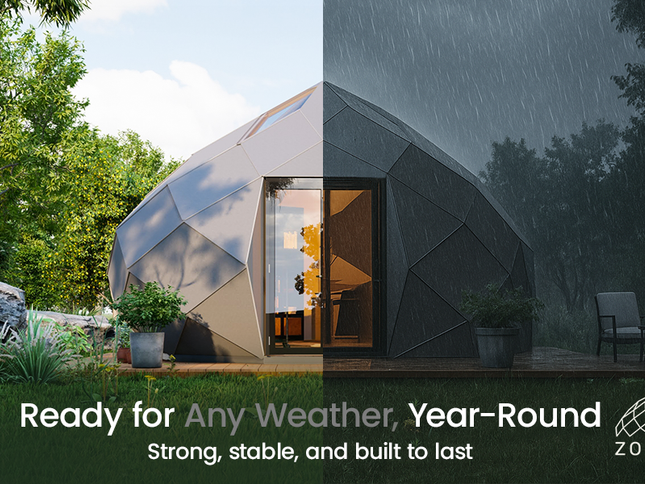 Patio Elegance Zomes Studio — 300 Sq Ft Outdoor Studio Pod