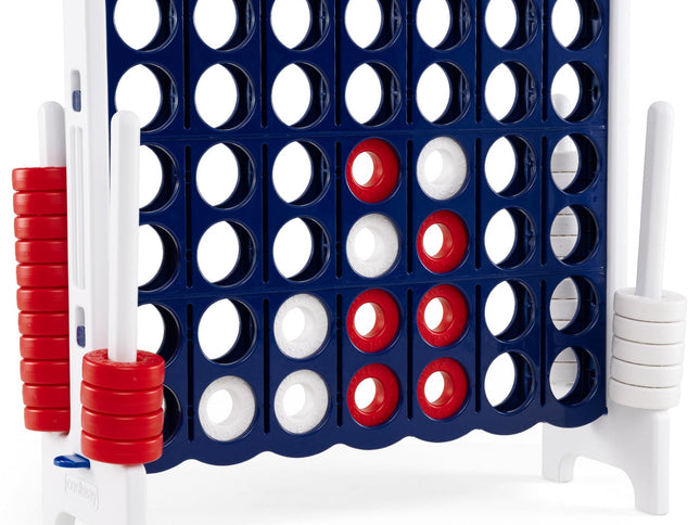 Jumbo 4" a Row 4-to-Score Giant Game Set-White