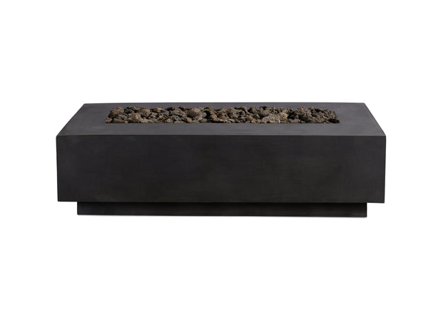 Lineal Rectangular Concrete Gas Fire Pit Table, 60" or 72"