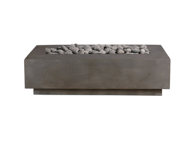 Lineal Rectangular Concrete Gas Fire Pit Table, 60" or 72"