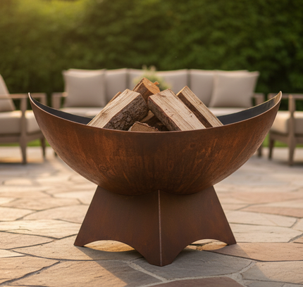 Ohio Flame Lunar Fire Bowl, Standard Base, Patina, 30"-41"