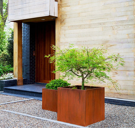 Corten Steel Cube Planters
