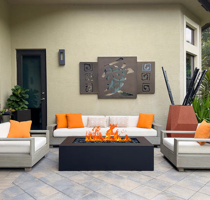 Rectangular Steel Wood-burning Fire Pit (2 sizes)