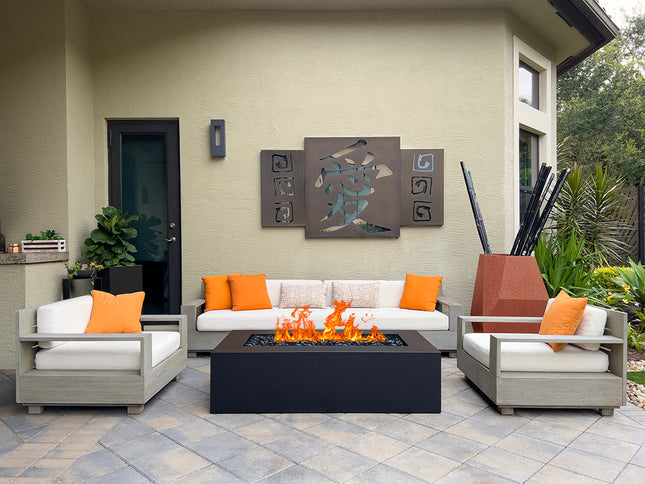 Rectangular Steel Wood-burning Fire Pit (2 sizes)