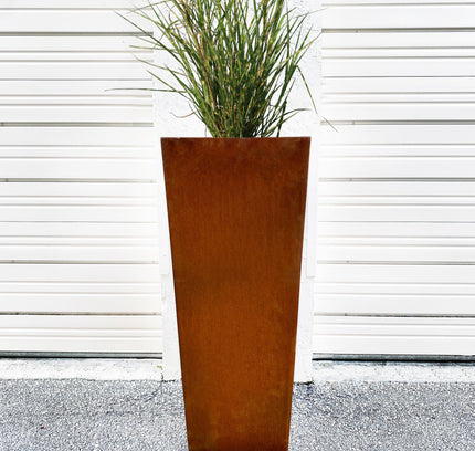 Corten Steel Tapered Planter