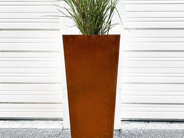 Corten Steel Tapered Planter