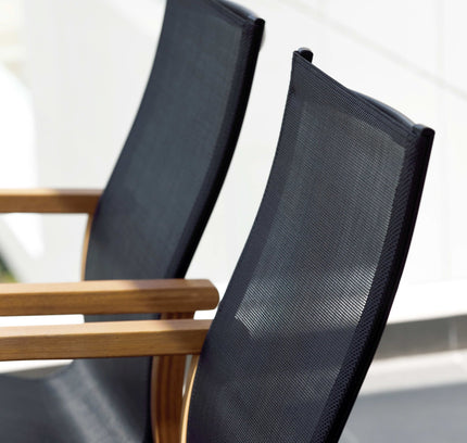 Orlando Wood Table and Manhattan Black Dining Set