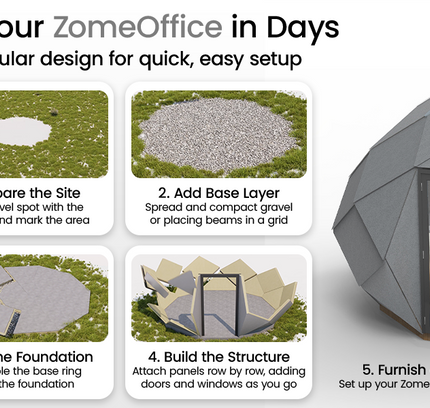 Patio Elegance Zomes Office — 170 Sq Ft Outdoor Office Pod