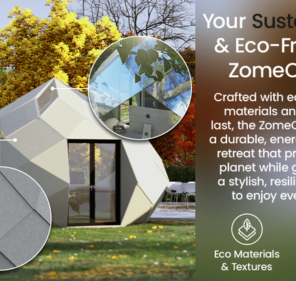 Patio Elegance Zomes Office — 170 Sq Ft Outdoor Office Pod