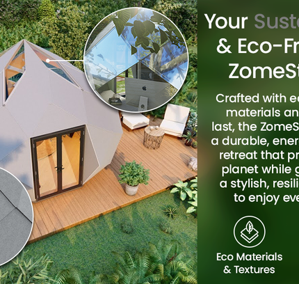 Patio Elegance Zomes Studio — 300 Sq Ft Outdoor Studio Pod