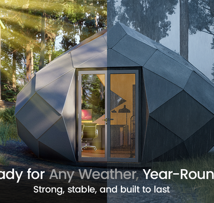 Patio Elegance Zomes Office — 170 Sq Ft Outdoor Office Pod