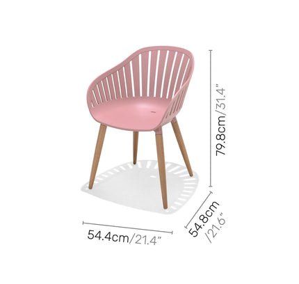 Nassau Carver Armchair in Peony Pink Social Plastic® - 2pc