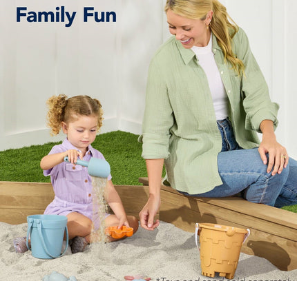 Outdoor Kid's Octagonal Sandbox in Natural Wood Finish