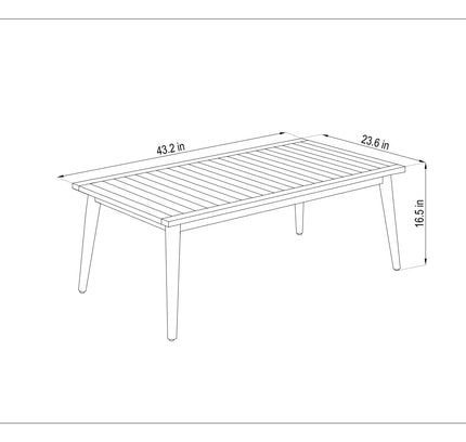Panther Outdoor Patio Wicker and FSC Wood Seating Set