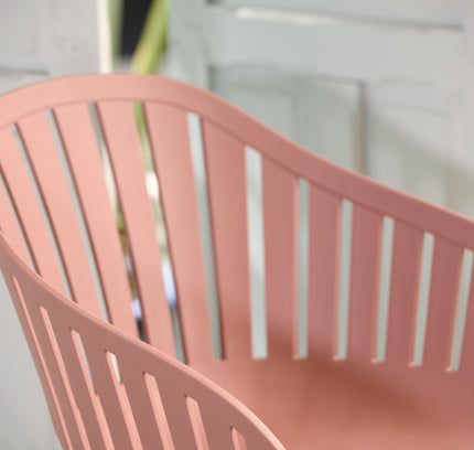 Nassau Carver Armchair in Peony Pink Social Plastic® - 2pc