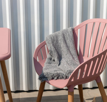 Nassau Carver Armchair in Peony Pink Social Plastic® - 2pc