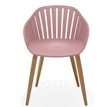 Nassau Carver Armchair in Peony Pink Social Plastic® - 2pc
