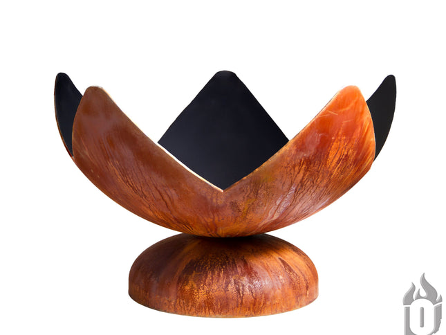 Ohio Flame Fire Flower Artisan Fire Bowl, Patina, 30"-41"