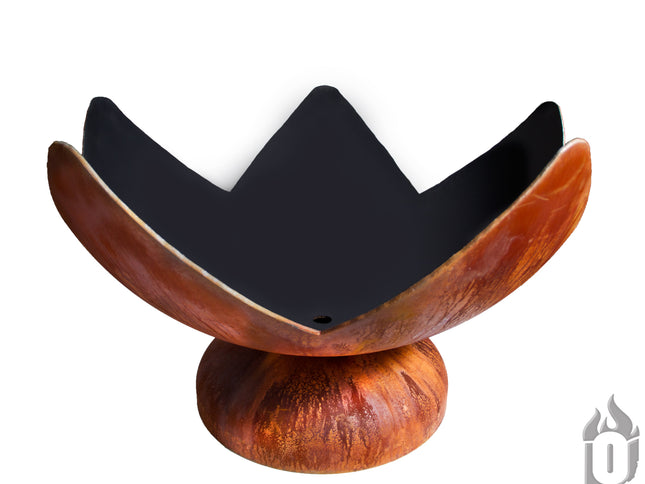 Ohio Flame Fire Flower Artisan Fire Bowl, Patina, 30"-41"