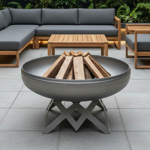Ohio Flame Liberty Fire Pit, Angled Base, Patina, 24"-48"