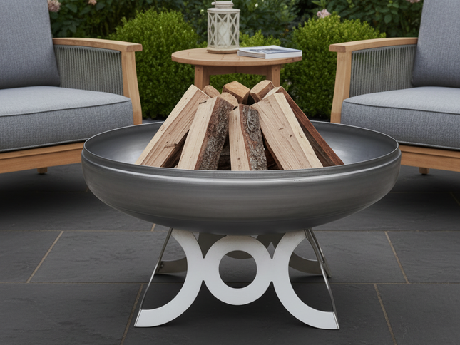 Ohio Flame Liberty Fire Pit, Circular Base, Patina, 24"-48"