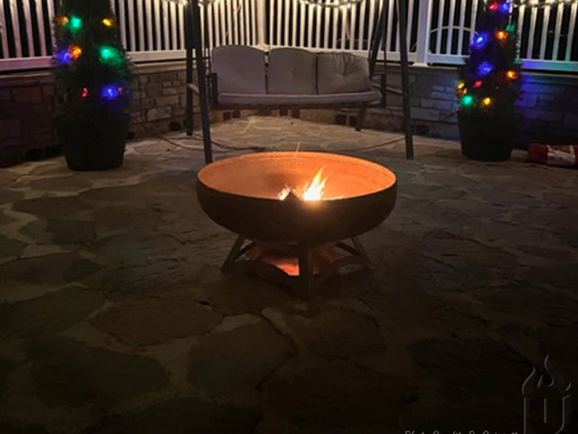 Ohio Flame Liberty Fire Pit, Hollow Base, Patina, 24"-48"