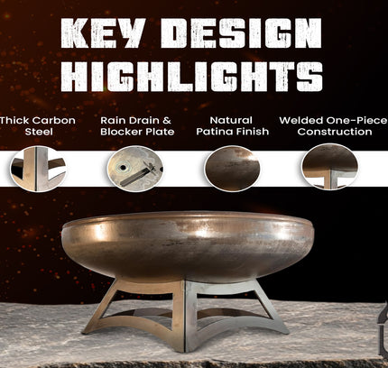 Liberty Fire Pit with Hollow Base (Made in USA)