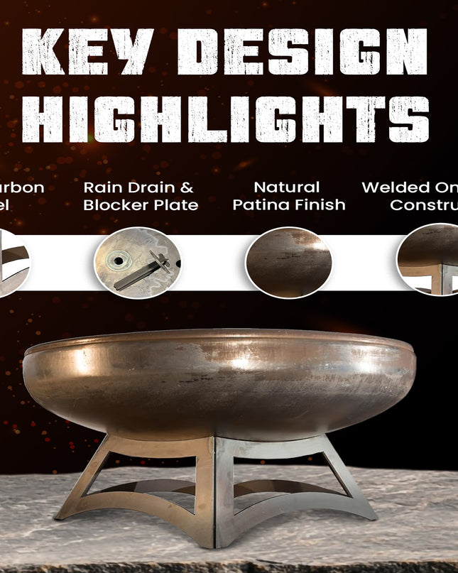 Liberty Fire Pit with Hollow Base (Made in USA)