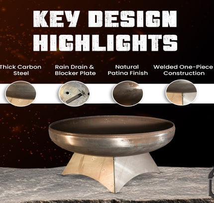 Liberty Fire Pit with Standard Base (Made in USA)